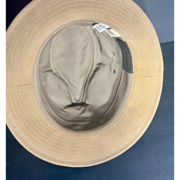 Eddie Bauer Expedition Outfitters Suede Hat Tan Leather Band Medium USA Made - Picture 5 of 5